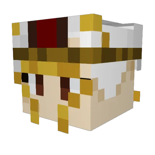 Destetra Minecraft avatar head, 3D render