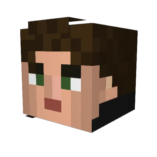 Destiel_01 Minecraft avatar head, 3D render