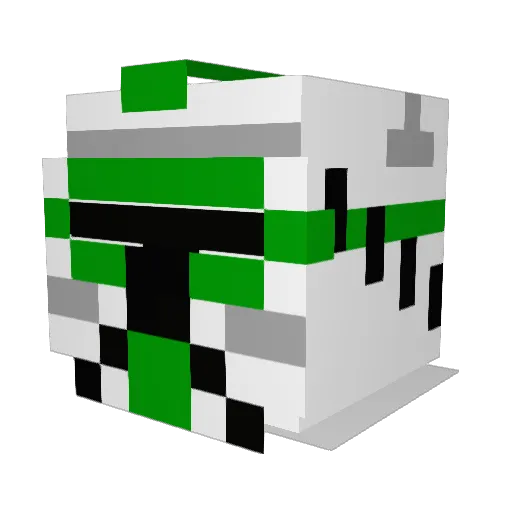 Destinate Minecraft avatar head, 3D render
