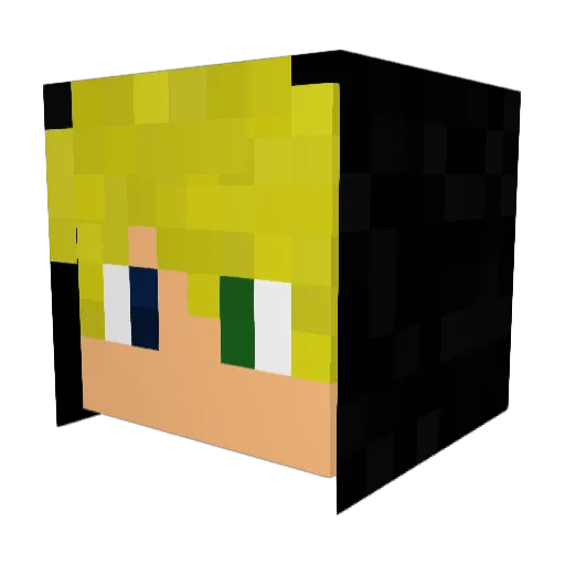 Destiniti Minecraft avatar head, 3D render