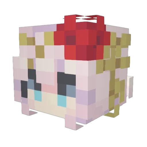 DestinyCosette Minecraft avatar head, 3D render