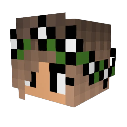 Destiny_G Minecraft avatar head, 3D render