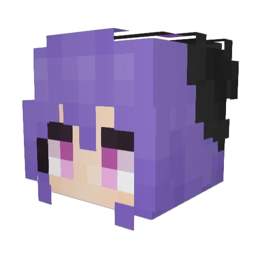 DestraPop Minecraft avatar head, 3D render