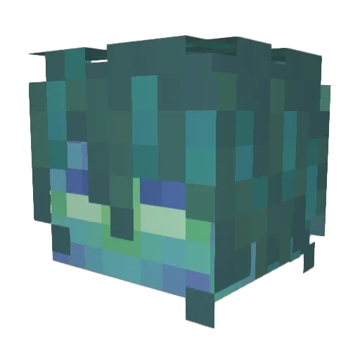 Destrel Minecraft avatar head, 3D render