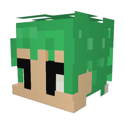 Destrey Minecraft avatar head, 3D render