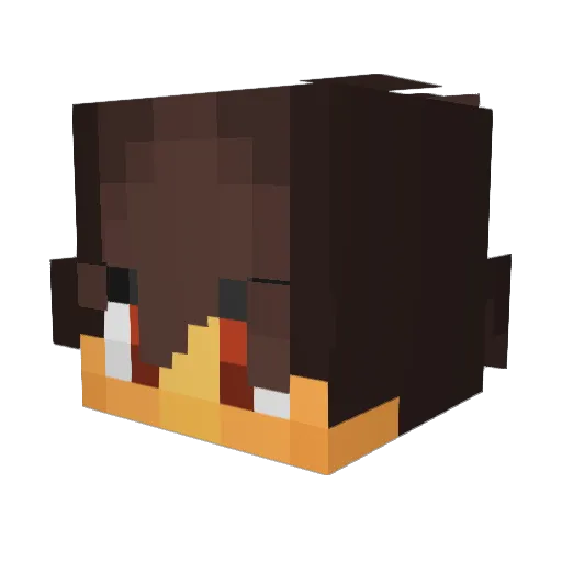 Destrixde Minecraft avatar head, 3D render