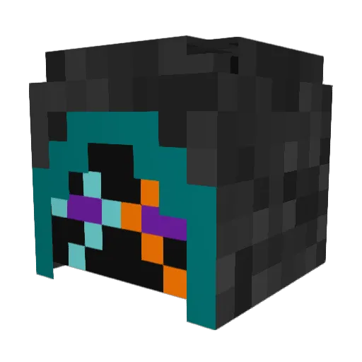 DestroBot Minecraft avatar head, 3D render