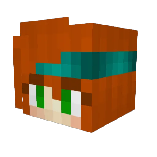 Destrogo Minecraft avatar head, 3D render