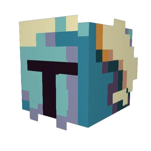 Destroiyah Minecraft avatar head, 3D render