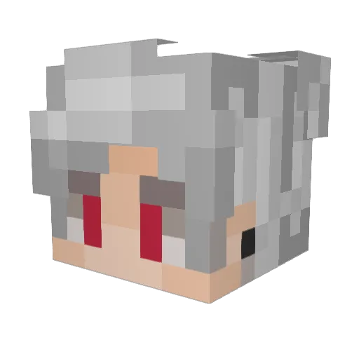 Destroshima Minecraft avatar head, 3D render
