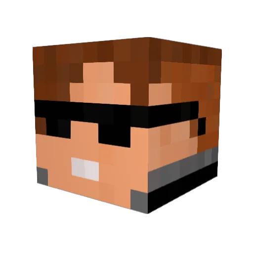 Destrox_10 Minecraft avatar head, 3D render
