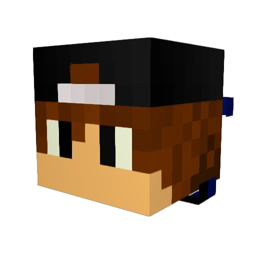 DestroyFlame Minecraft avatar head, 3D render