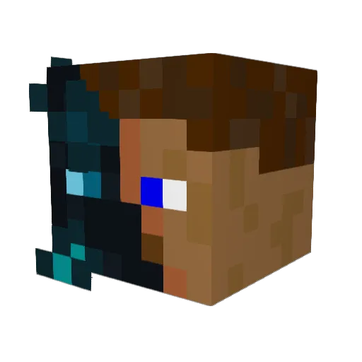 DestroyerFlash Minecraft avatar head, 3D render