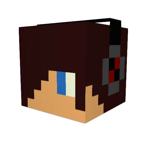 Destroylight007 Minecraft avatar head, 3D render