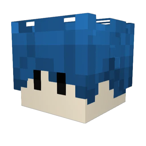 Destroymanlll Minecraft avatar head, 3D render