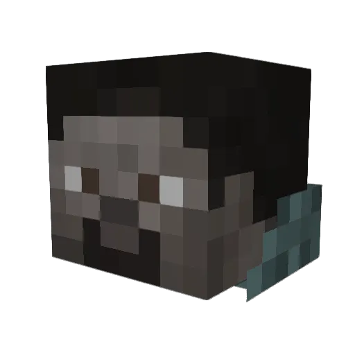 Destructior Minecraft avatar head, 3D render