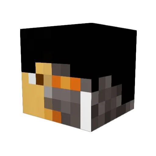 Destructonaut Minecraft avatar head, 3D render
