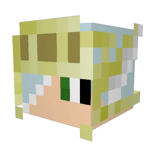 Destructor02 Minecraft avatar head, 3D render