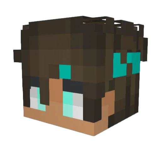 Destructor21j Minecraft avatar head, 3D render