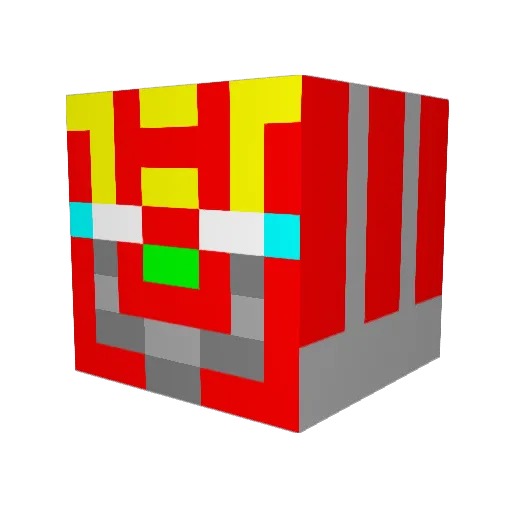Destructory12 Minecraft avatar head, 3D render