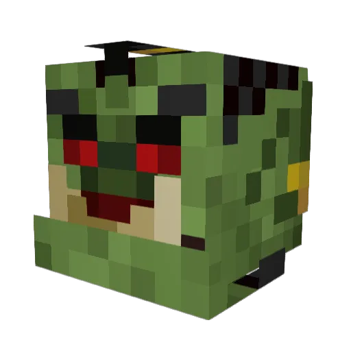 DestructosDeuss Minecraft avatar head, 3D render