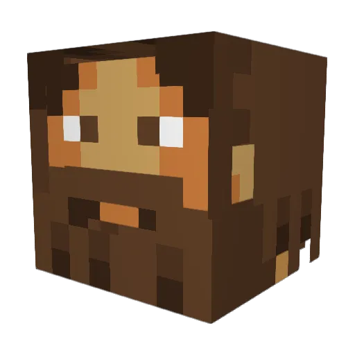 Destructyn Minecraft avatar head, 3D render