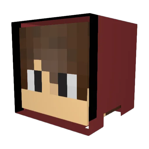 DestruktionGamer Minecraft avatar head, 3D render