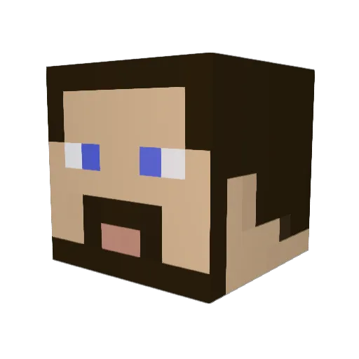 Desturio Minecraft avatar head, 3D render