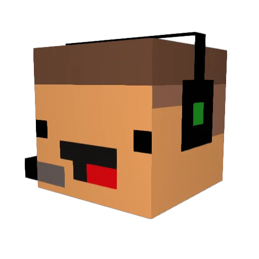 Desty429 Minecraft avatar head, 3D render
