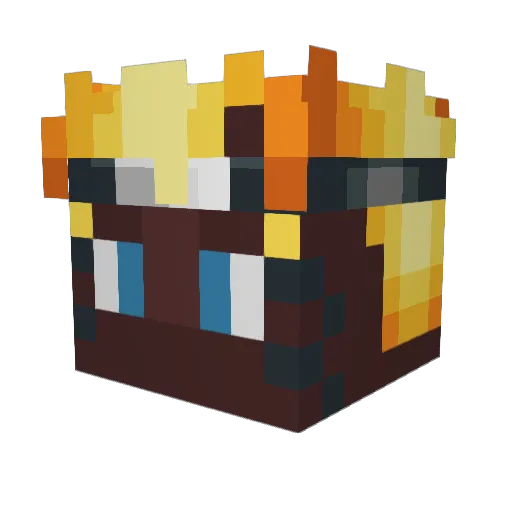 DesuFireBoy Minecraft avatar head, 3D render