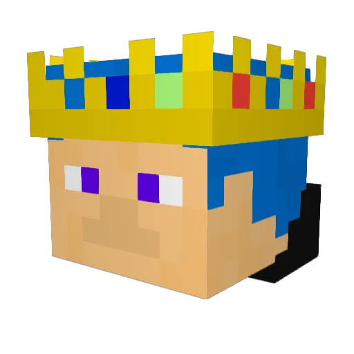 DesuLC Minecraft avatar head, 3D render