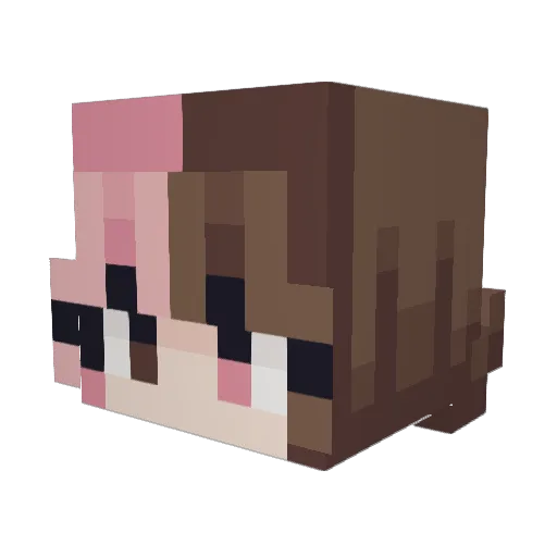Desu_X Minecraft avatar head, 3D render