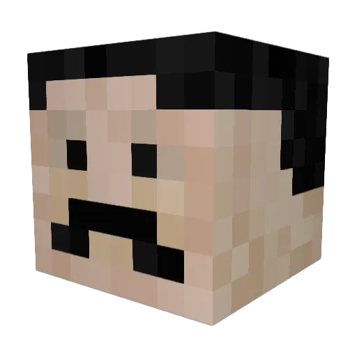 Desucifer Minecraft avatar head, 3D render