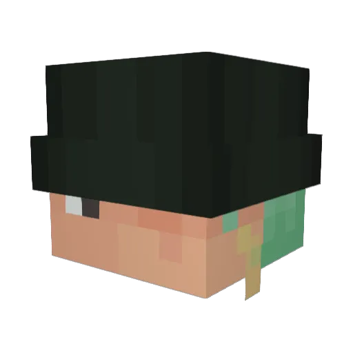 Desudoe Minecraft avatar head, 3D render