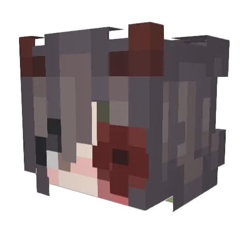 Desulatoryy Minecraft avatar head, 3D render