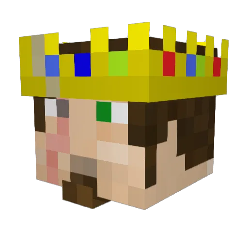 Desvider Minecraft avatar head, 3D render