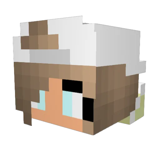 Desviper Minecraft avatar head, 3D render