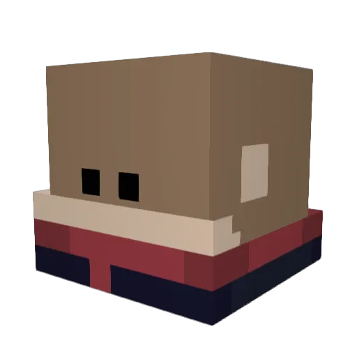 Desx10 Minecraft avatar head, 3D render