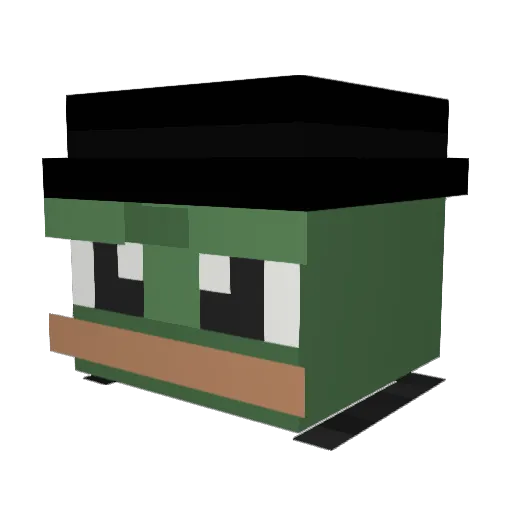Det0p Minecraft avatar head, 3D render