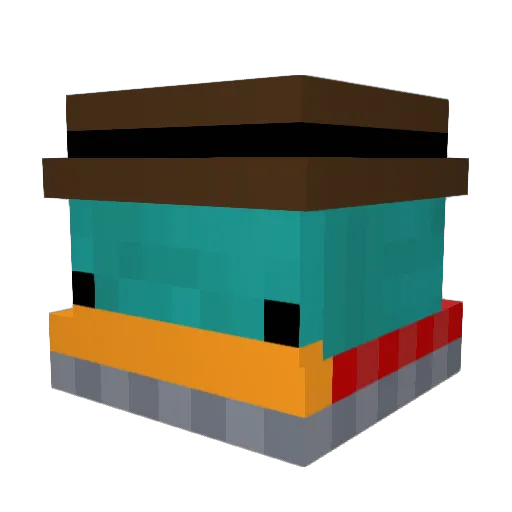 Minecraft-Avatar von DetPlatypus: Kopf als 3D-Render