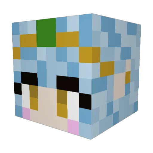 DetRoaches Minecraft avatar head, 3D render