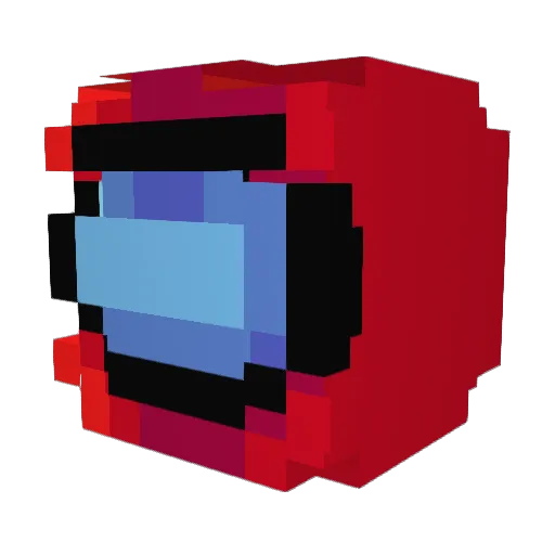 DetViral Minecraft avatar head, 3D render
