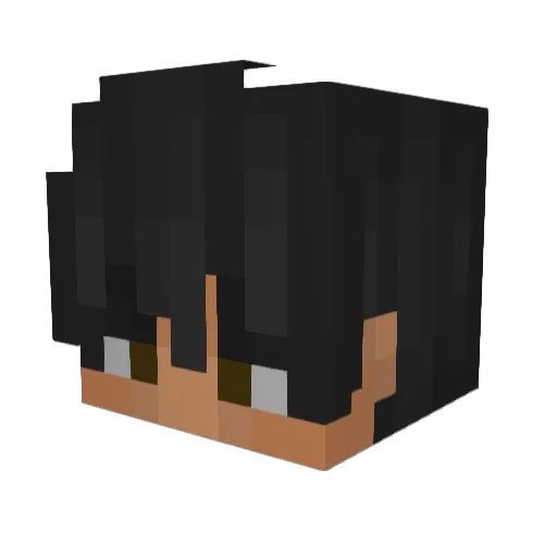 DetahMetal Minecraft avatar head, 3D render