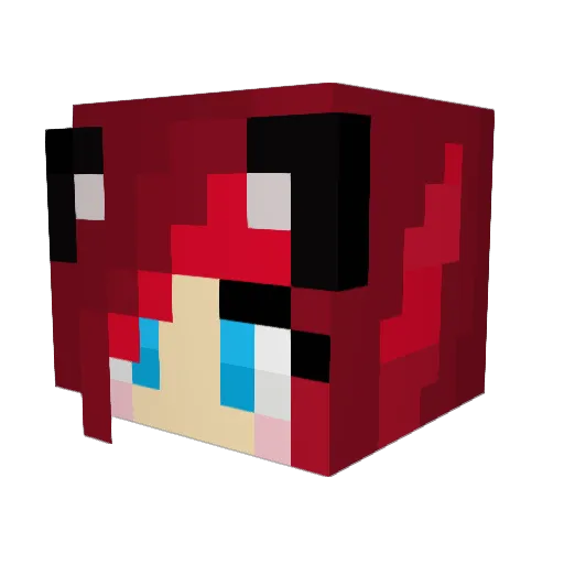 Detaia Minecraft avatar head, 3D render