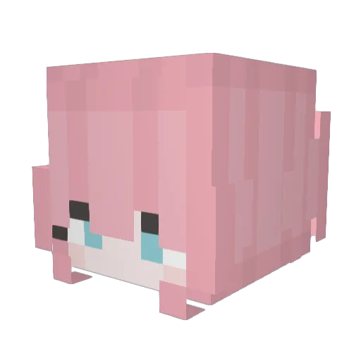 DetailedMC Minecraft avatar head, 3D render