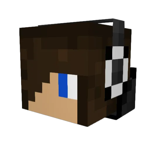 Detan321 Minecraft avatar head, 3D render