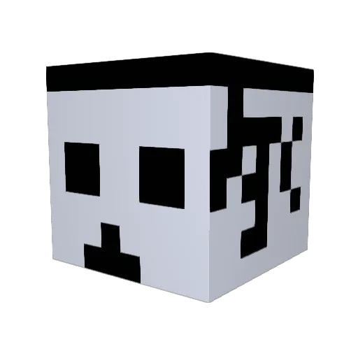 DetanGames Minecraft avatar head, 3D render