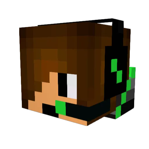 DetectHD Minecraft avatar head, 3D render