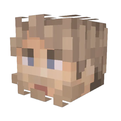 Detective69 Minecraft avatar head, 3D render