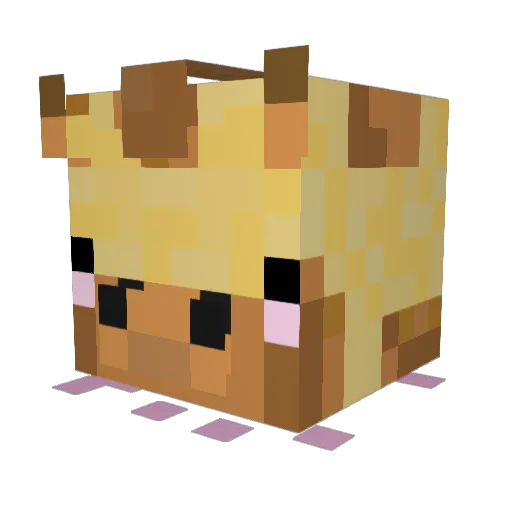 DetectiveGiraffe Minecraft avatar head, 3D render